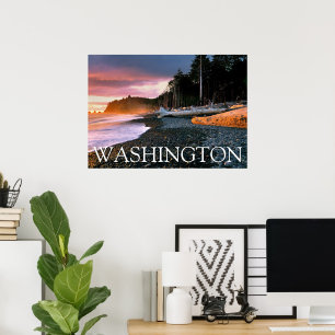Poster Parc national olympique   État de Washington