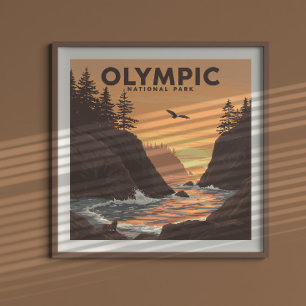 Poster Parc national olympique vintage