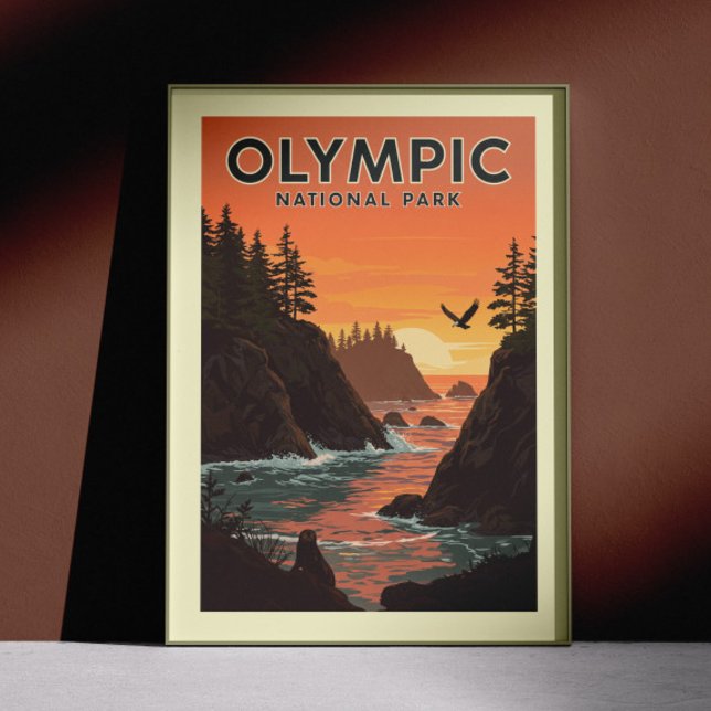 Poster Parc national olympique vintage (Créateur téléchargé)