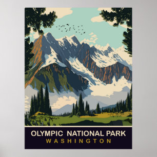 Poster Parc national olympique, WA, Voyage