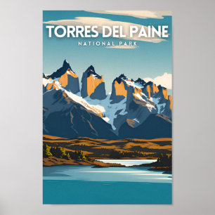 Poster Parc national Torres Del Paine Voyage