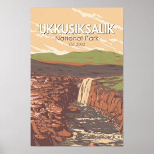 Poster Parc national Ukkusiksalik Canada Voyage Vintage