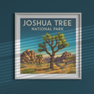 Poster Parc national vintage de Joshua Tree