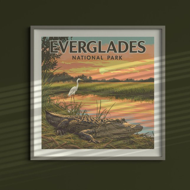 Poster Parc national vintage des Everglades (Créateur téléchargé)
