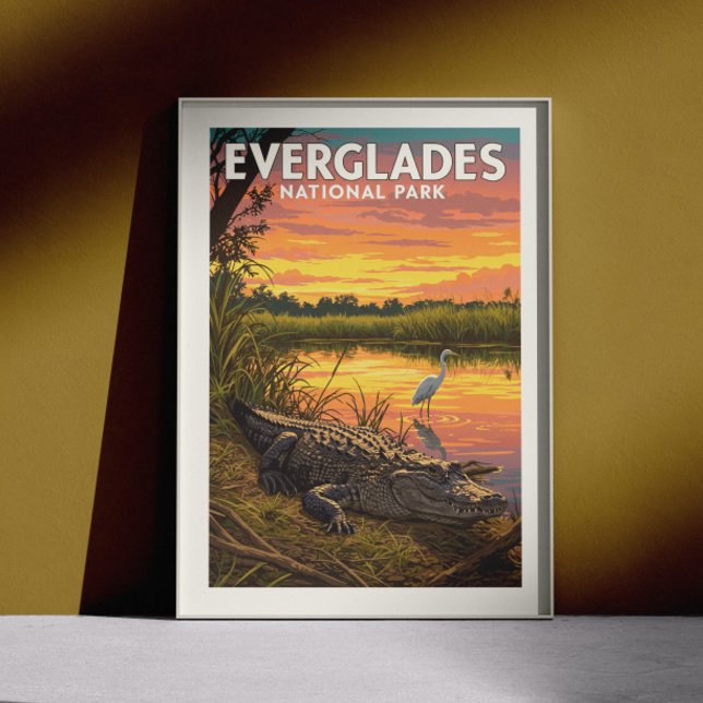 Poster Parc national vintage des Everglades (Créateur téléchargé)