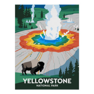 Poster Parc national Vivid Yellowstone