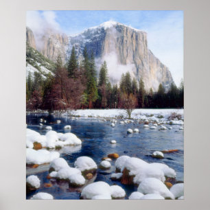 Poster Parc national Yosemite d'hiver