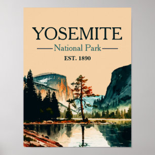Poster Parc National Yosemite El Capitan En Automne