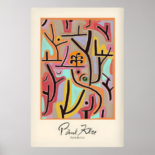 Poster Parc Paul Klee Bei Lu Paysage Abstrait Coloré