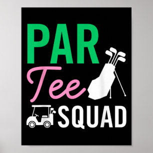 Poster Parc Tee Squad Amusant Anniversaire Golf Joueur Fa