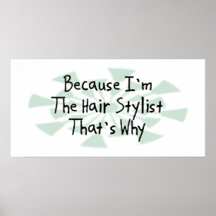 Poster Parce que je suis la Styliste des cheveux