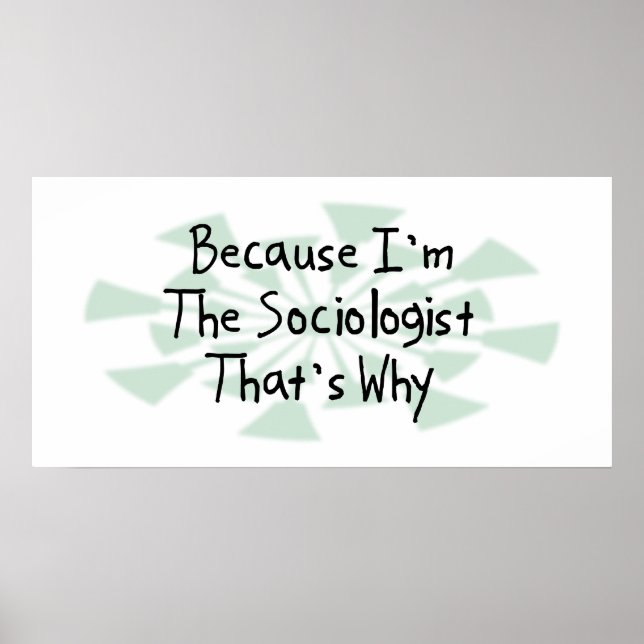Poster Parce que je suis le sociologue (Devant)