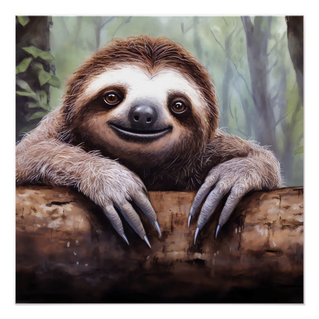 Poster Parcelle mignonne sur l'arbre (Devant)