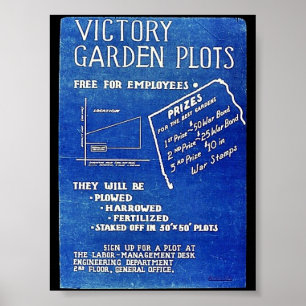 Poster Parcelles De Jardin Victory, Gratuit Pour Les Empl