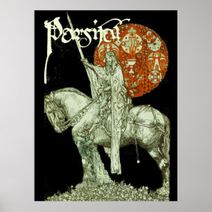 Poster PARCIFAL EN QUÊTE DE SAINTE GRAINE Noir Blanc Roug