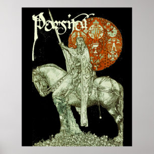 Poster PARCIFAL EN QUÊTE DE SAINTE GRAINE Noir Blanc Roug