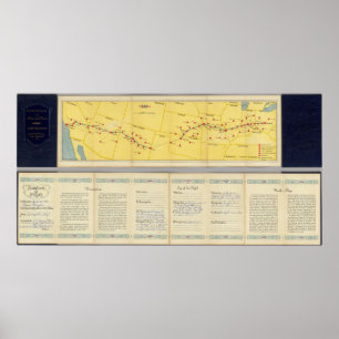 Poster Parcours aérien de Los Angeles vers Columbus