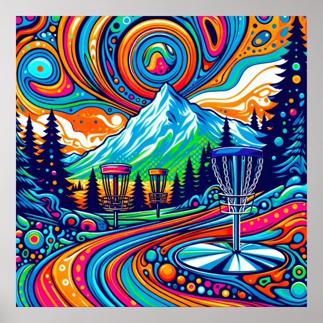 Poster Parcours de golf Psychedelic Disk (Devant)