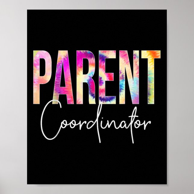 Poster Parent Coordinator Tie Dye Back To School Apprecia (Devant)