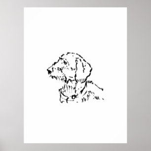 Poster Parent de chien teckel à poil dur