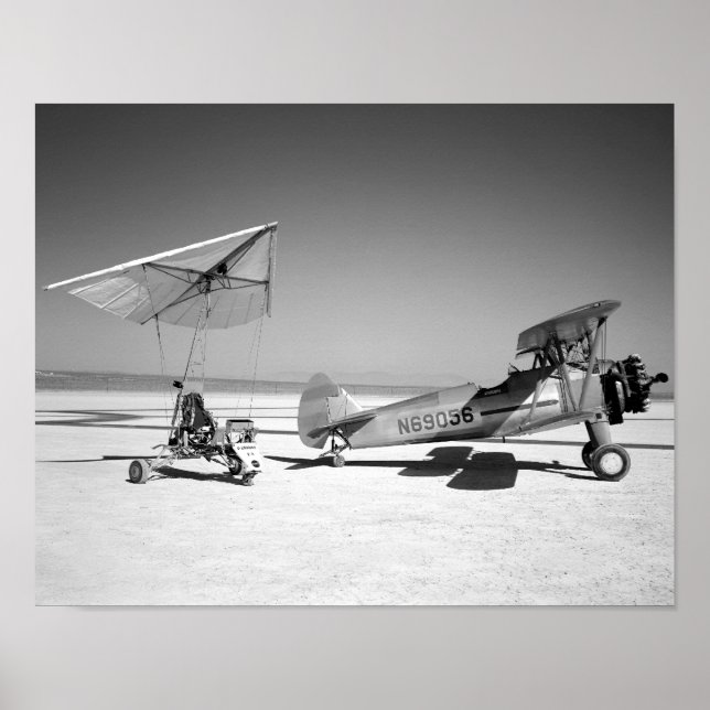 Poster Paresev 1-A sur Lakebed avec Tow Plane (Devant)