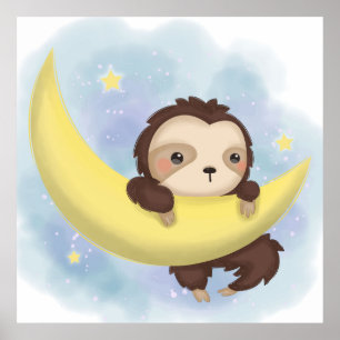 Poster Paresseux adorable