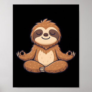 Poster Paresseux de yoga