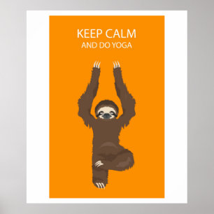 Poster paresseux Yoga