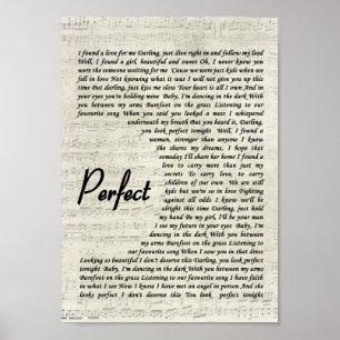 Poster Parfait Mur Art Chanson Lyrique Imprimer