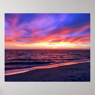 Poster Parfait Sunset De Plage Paradise
