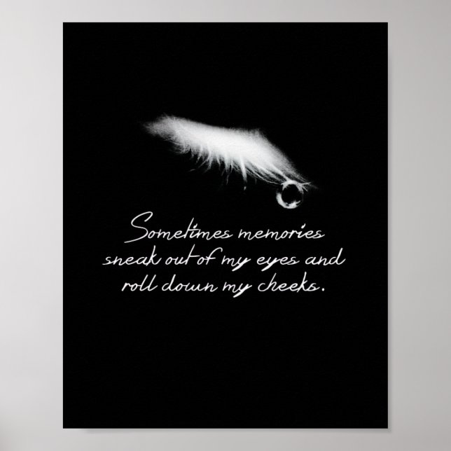 Poster Parfois, les souvenirs m'échappent des yeux (Devant)