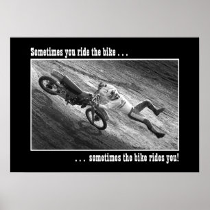 Poster Parfois, on fait du vélo. . .