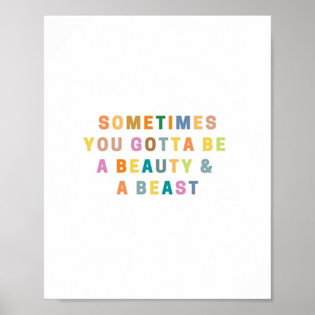Poster PARFOIS VOUS DEVEZ ÊTRE UNE BEAUTÉ ET UNE BEASt (Devant)