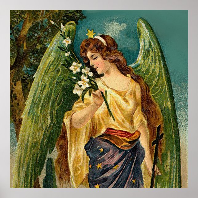 Poster Parfum - Ange aux ailes vertes. (Devant)