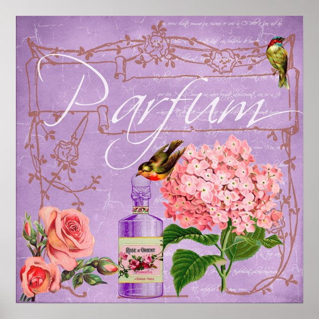 Poster Parfum vintage (Devant)