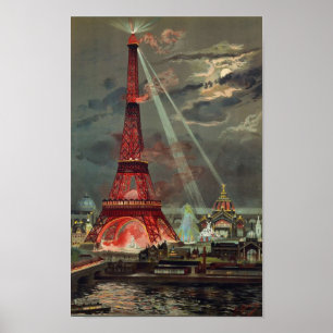 Poster Paris 1889 - Exposition Universelle Tour Eiffel
