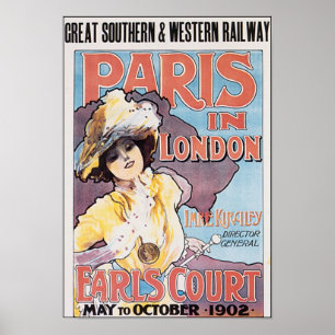 Poster Paris à London Earls Court