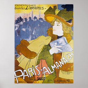 Poster Paris Almanach par Georges de Feure - Vintage