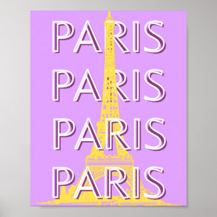 Poster Paris, Art Voyage, Minimaliste, Art Voyage Pastel