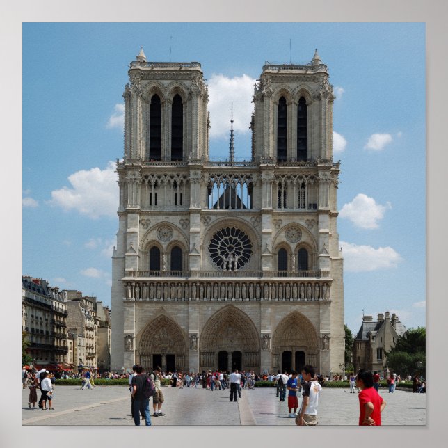 Poster Paris - Cath�drale Notre-Dame - (Devant)