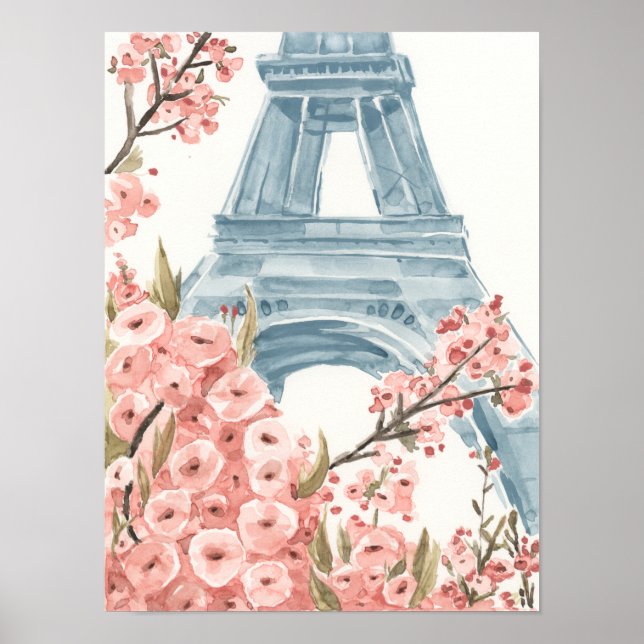 Poster Paris Cerise Blossoms (Devant)