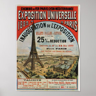 Poster Paris en 1889 - Expostion exposition universelle
