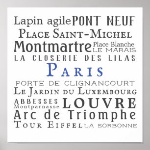 Poster Paris et ses monuments