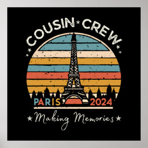 Poster Paris France Créer des souvenirs 2024