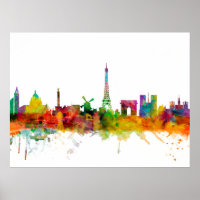 Paris France Skyline