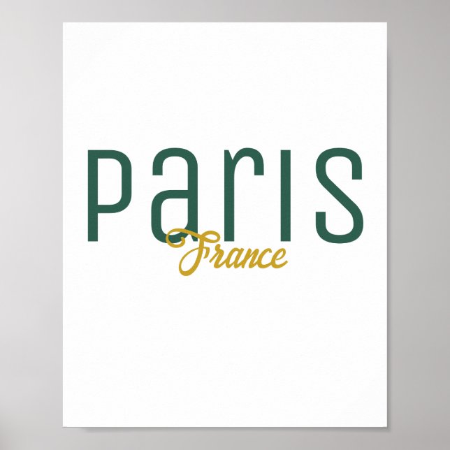 Poster Paris, France Souvenir (Devant)