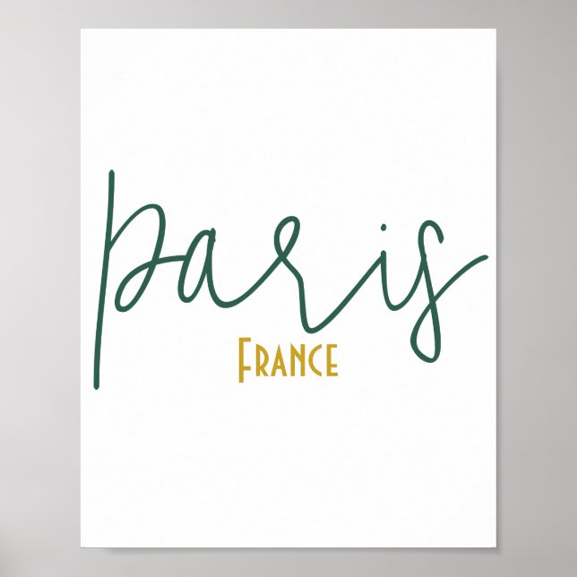 Poster Paris, France Souvenir (Devant)