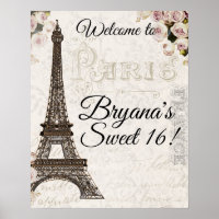 Paris France Tour Eiffel Roses Roses Fuschia Chic 