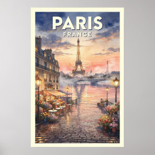 Poster Paris France Voyage Rétro