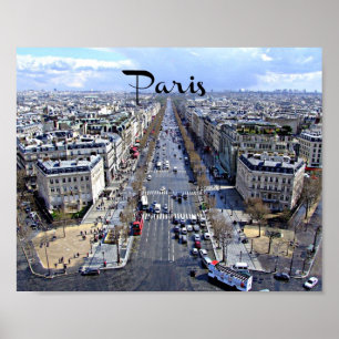 Poster Paris, France Vue aérienne
